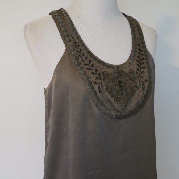 BANANA REPUBLIC Medium Blouse Green Olive - Picture 5 of 7